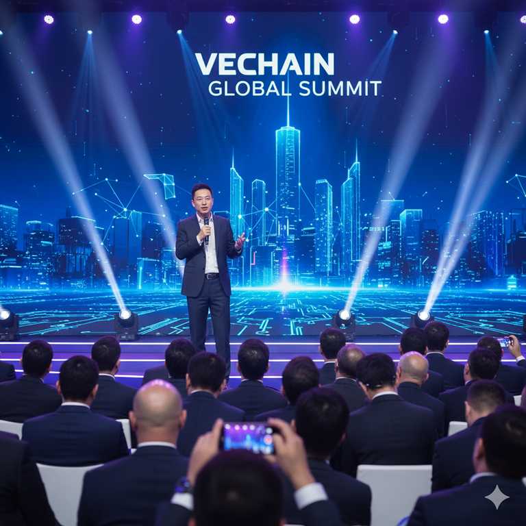 photo of Sunny Lu at a blockchain conference