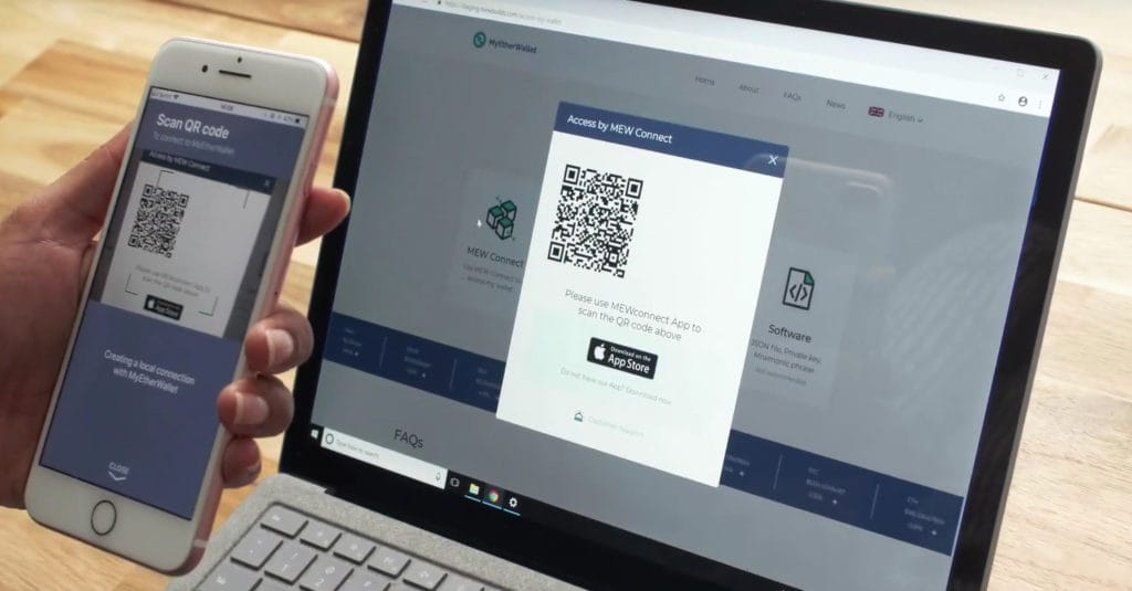 mew connect Ether Wallet verbinden