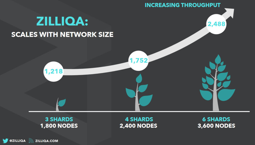 zilliqa sharding transactions per second