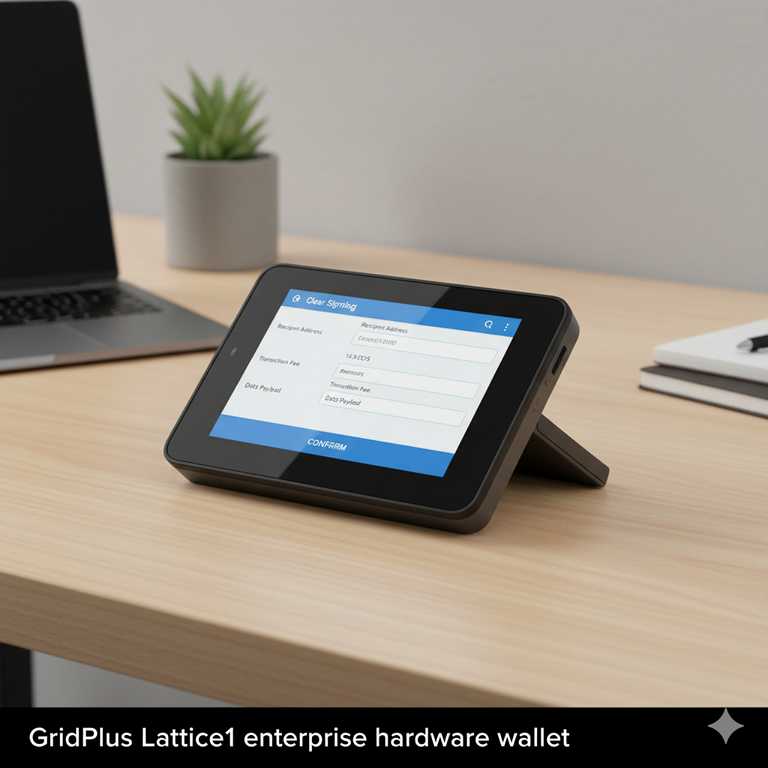 Lattice1 5” touchscreen showing clear signing