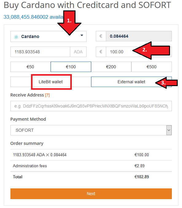 Comprar ADA Cardano no Litebit