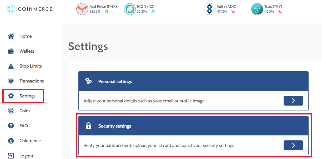 Compre NEM en Coinmerce Paso 1