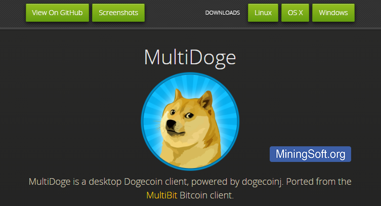 MultiDoge light wallet interface