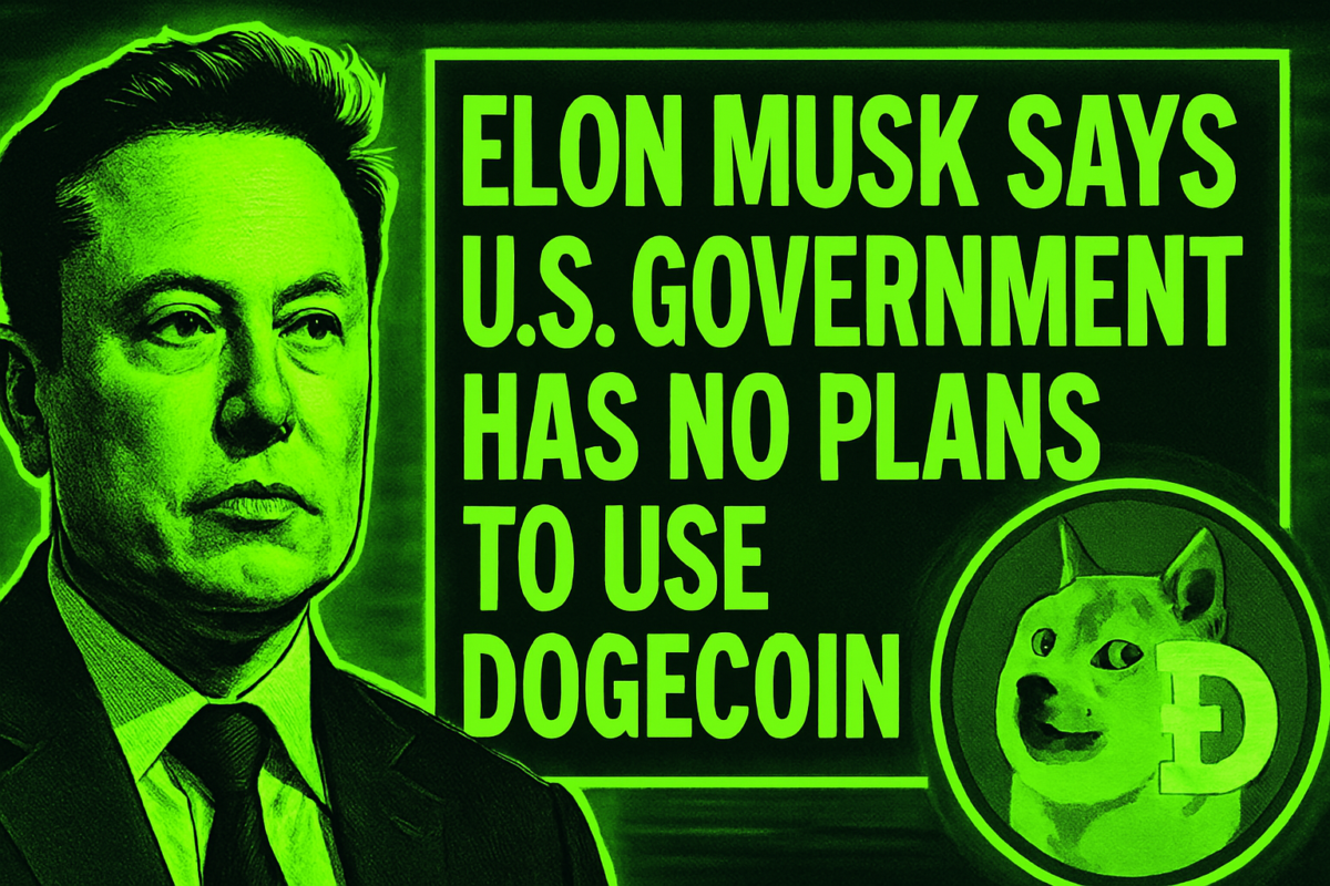 Elon Musk Says US Government Has No Plans to Use Dogecoin