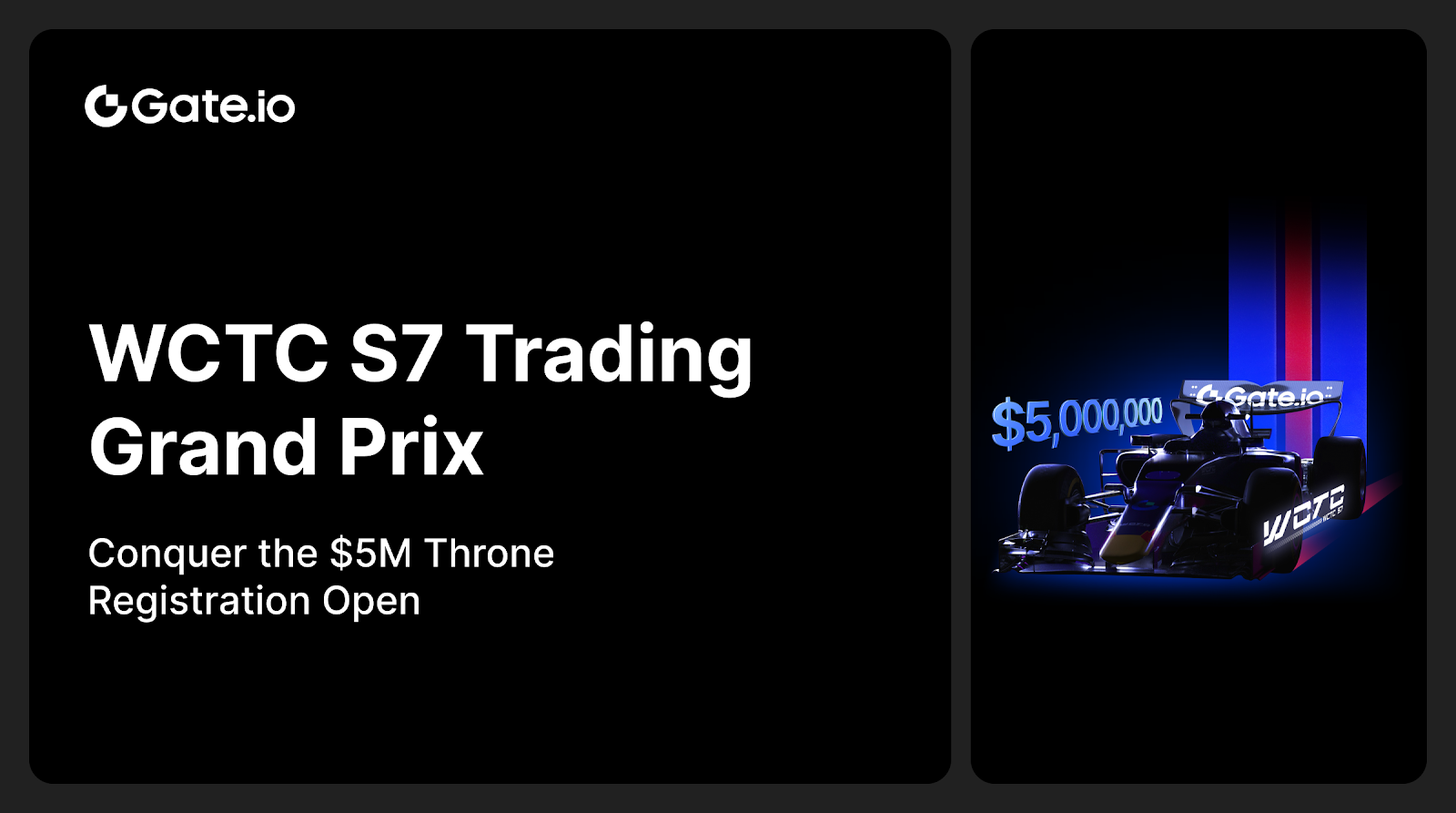 Gate.io Kicks Off WCTC S7: Race for a $5 Million Prize Pool and a Ford Mustang GT