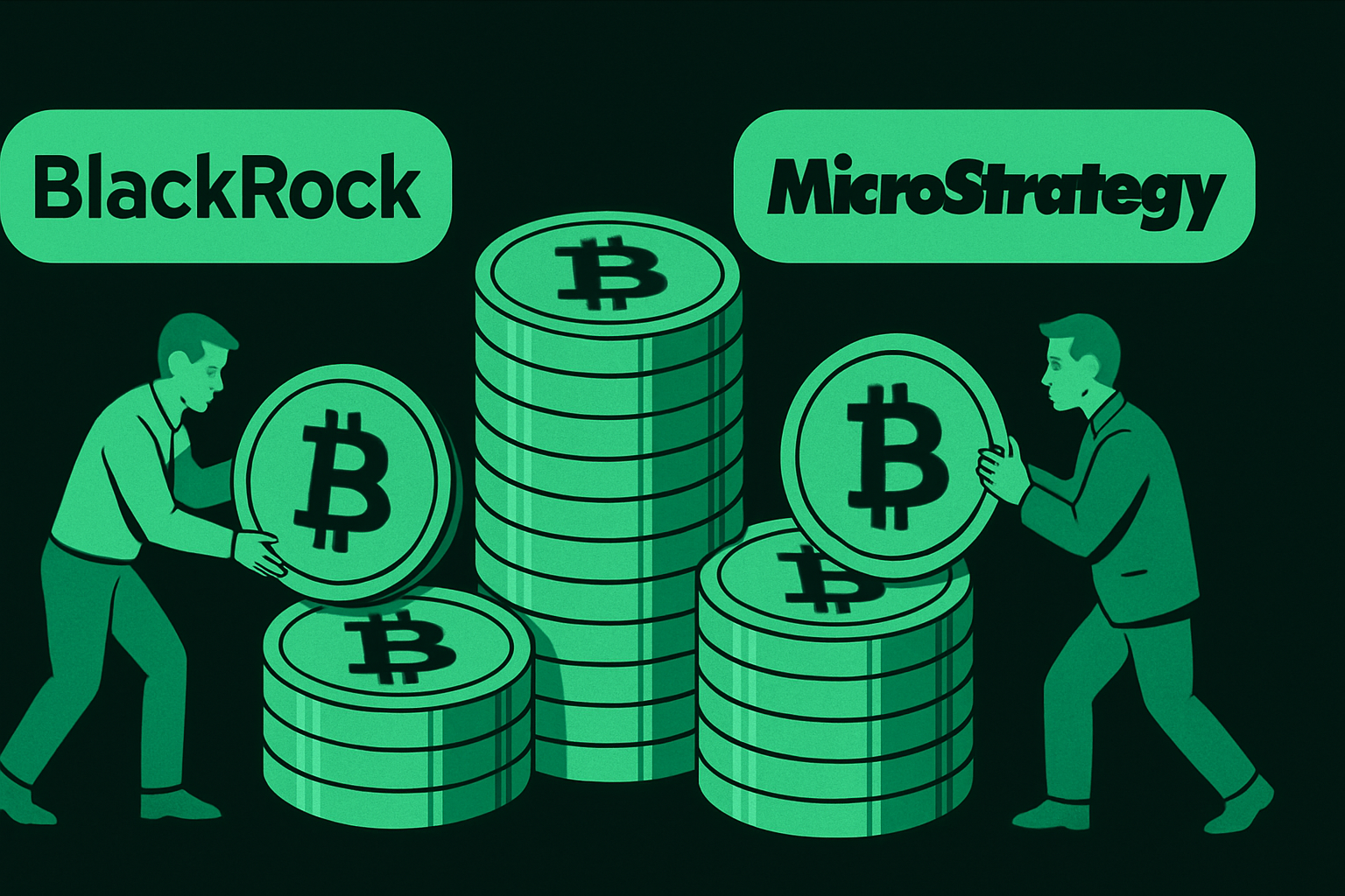 BlackRock and MicroStrategy Are Quietly Stacking BTC — Who Will Hit 1M First
