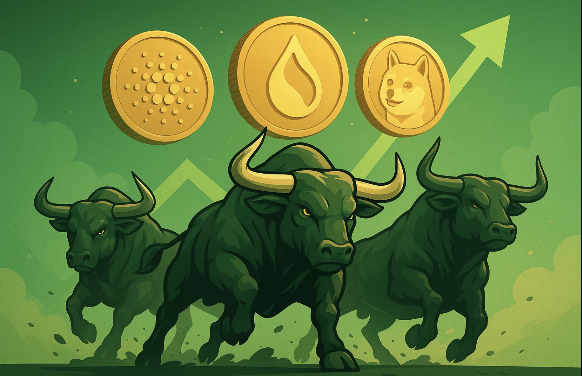 CARDANO SIU AND DOGE SURGING WITH BULLS ASIDE