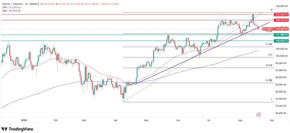 Bitcoin Price Dips to $113K as Fear Index Slips Back Into “Fear” Territory