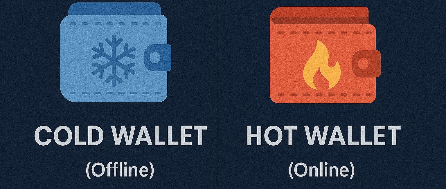 Cold Wallet (offline) and Hot Wallet (online)