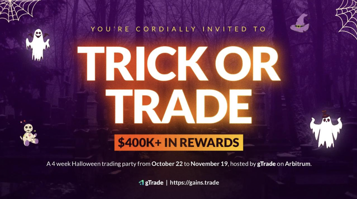 آربيتروم يحصل على دفعة مع إطلاق gTrade لمسابقة "تريك أور تريد" بقيمة 400,000 دولار