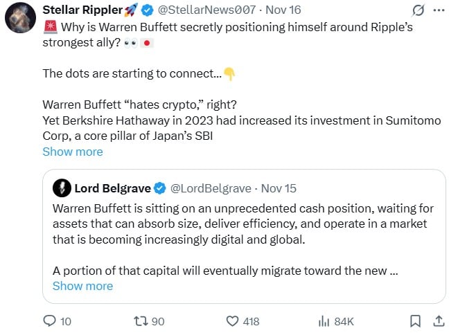 Warren Buffett XRP Bet