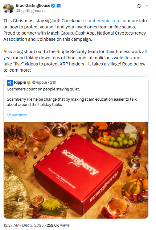 Ripple Scamberry Pie Campaign. Source: X