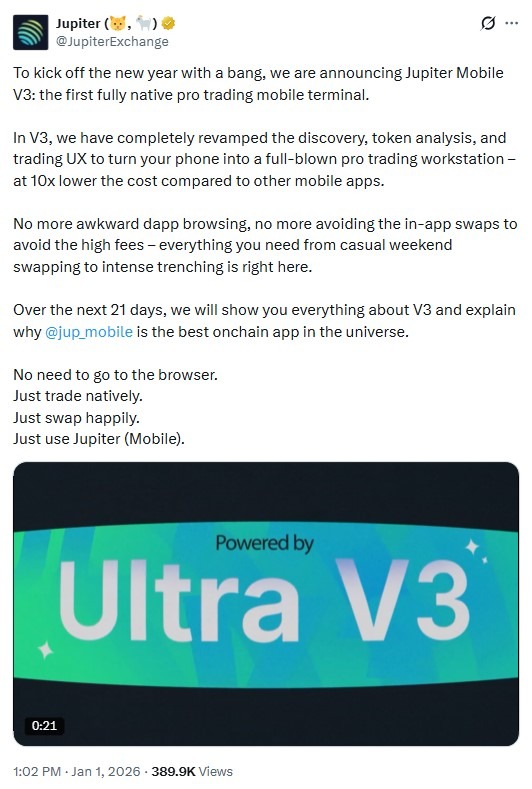 Jupiter Brings Full Trading Infrastructure to Mobile Devices Ahead of 2026 Market Surge