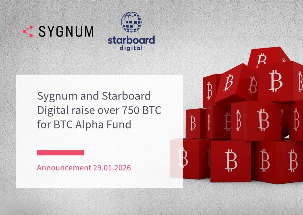 Sygnum and Starboard raise more than 750 BTC for BTC Alpha Fund