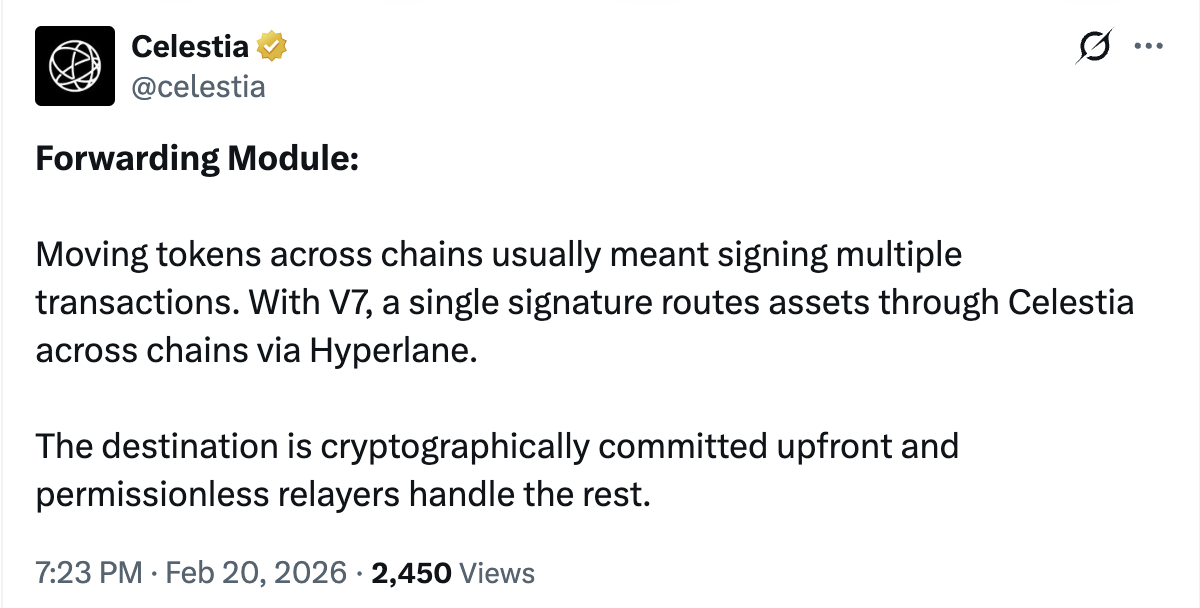 Celestia Prepares Major March Upgrade to Simplify Cross-Chain Transactions