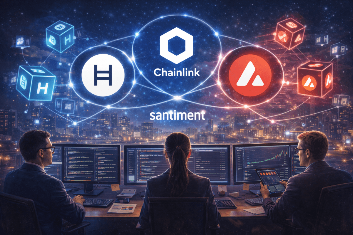 Santiment Ranks Hedera, Chainlink, and Avalanche as Top RWA Blockchains by Development Activity