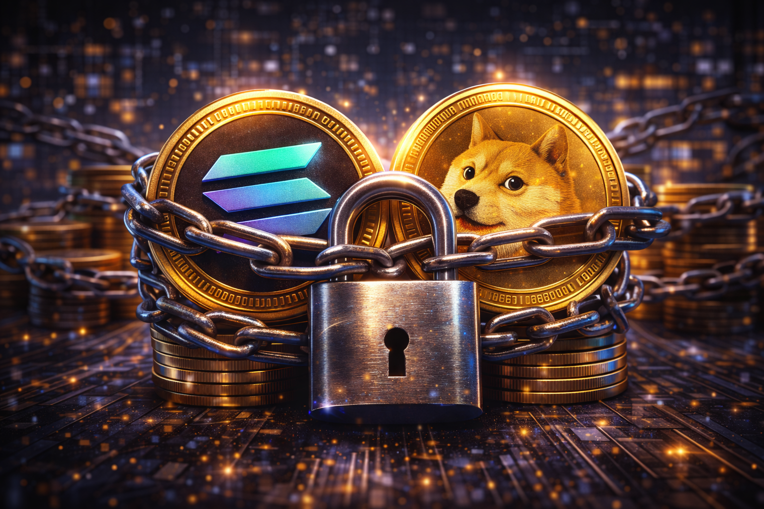 Over $572 Million in Crypto Token Unlocks Expected Across SOL, WLD, DOGE, and More